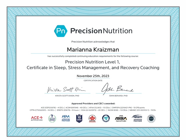Nutrition Certification 2
