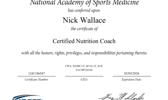 Nick Certified Nutritionist